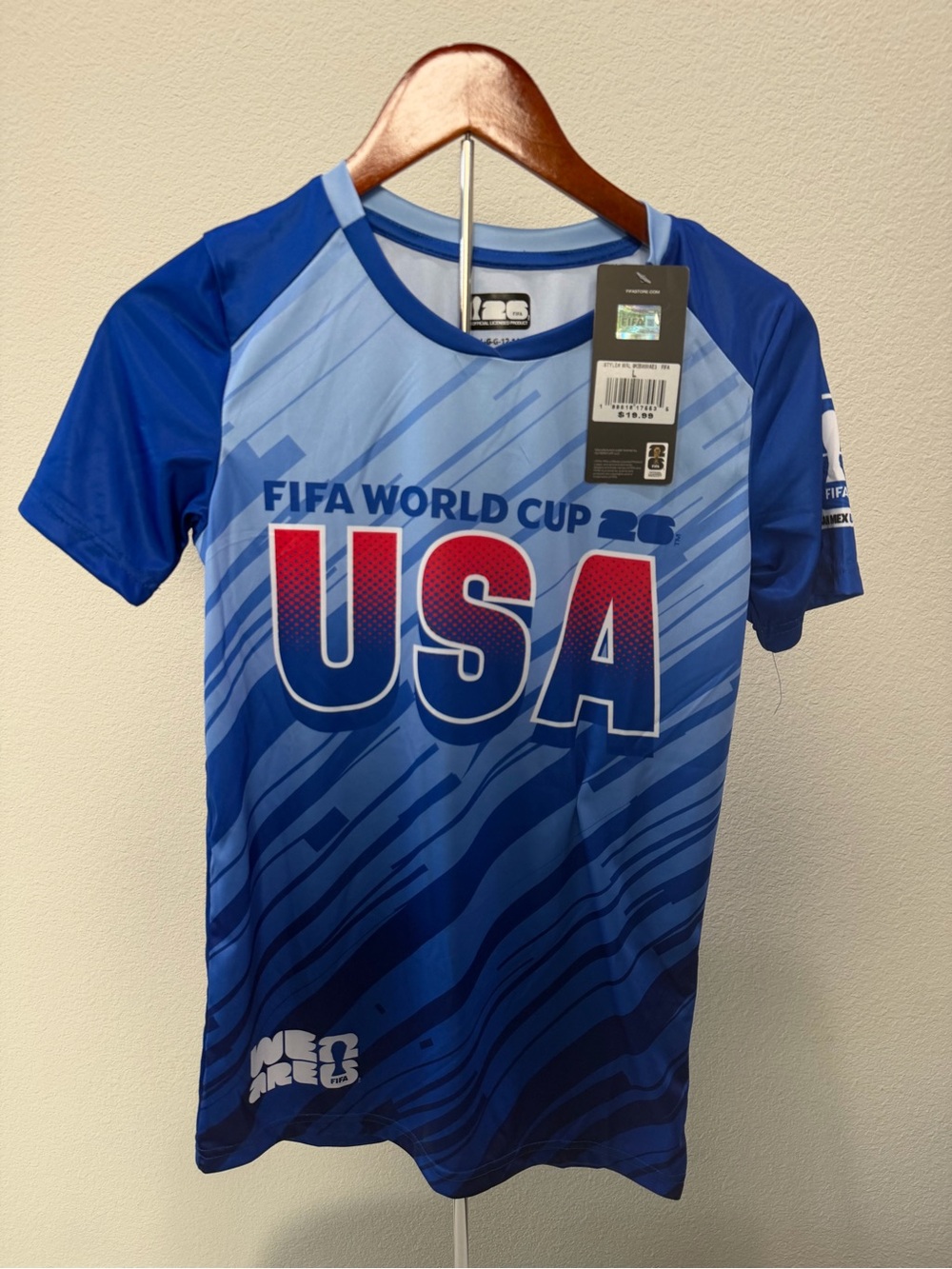 USA FIFA World Cup Kids Short Sleeve Blue Graphic Tee